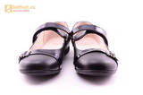 Туфли для девочек из натуральной кожи на липучке Лель (LEL), цвет черный. Изображение 5 из 20.