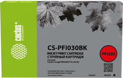 Картридж струйный Cactus CS-PFI030BK PFI-030BK черный (55мл) для Canon imagePROGRAF TA-20/30