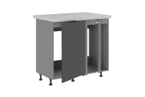 Брауни МП-1000 шкаф под мойку (Стол под мойку (прямой угол) одна створка+2 фальшпанели)