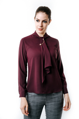 Блузка женская с воротником-аскот
