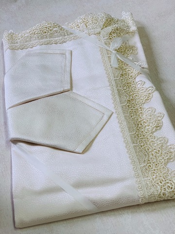 Скатерть 170х280 и 12 салфеток Gamba 9884СК Panna шампань