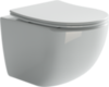 Подвесной унитаз Forma Rimless, глубокий смыв, с крепежом для полностью скрытого монтажа, ультра тонким сидением с функцией плавного закрытия, дюропласт Ceramica Nova CN3009