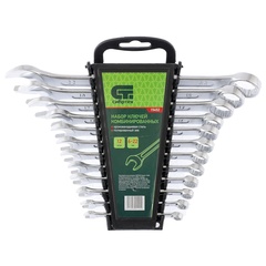 15452 Набор ключей комбинированных, 6-22мм, CrV, 12шт.