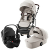 Комплект 3в1 коляска SMILE 5Z LUX|Soft Taupe + BABY-SAFE PRO Space Black