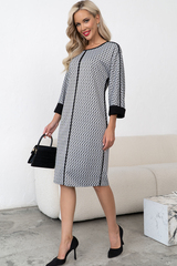 Платье Алана (белый/черный) Р11-1231/4 Nikol