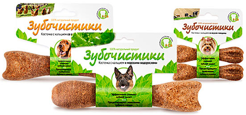 Зубочистики Косточка КАЛЬЦИЙ+ВОДОРОСЛИ 10-25 кг