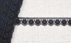 Кружево плетеное, ш. 3 см, чёрный