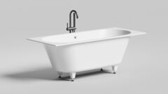 Salini 104613GF 
ORNELLA AXIS 170x70 Встраиваемая ванна с овальной чашей, регулируемые ножки, RAL полностью фото