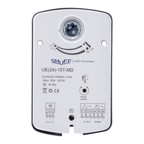 Электропривод Shuft UE(24)-15T-MD с моментом вращения 15 Нм реверсивный