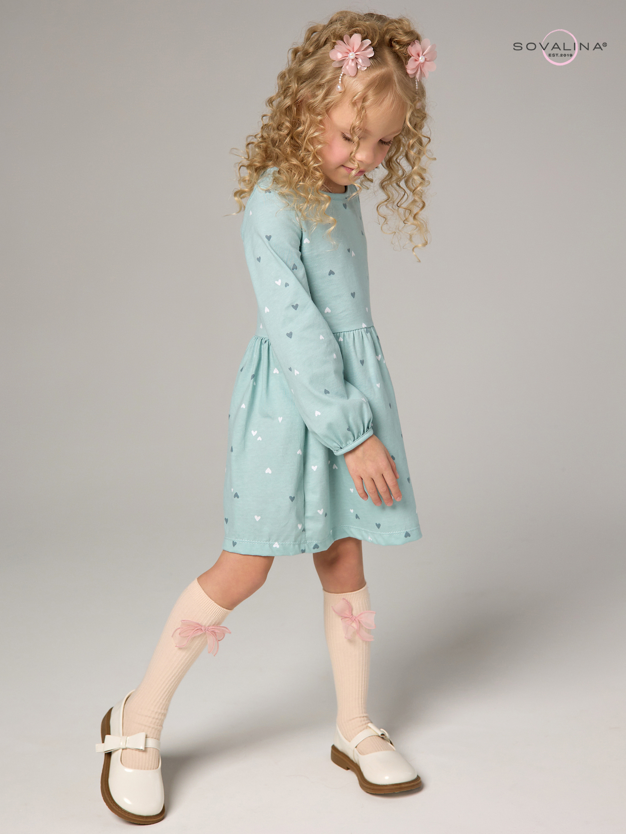 Платье Моана мятное конфетти