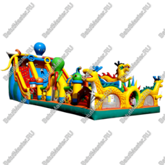 Коммерческий надувной батут "Осьминоги и драконы" 18*8*7 м