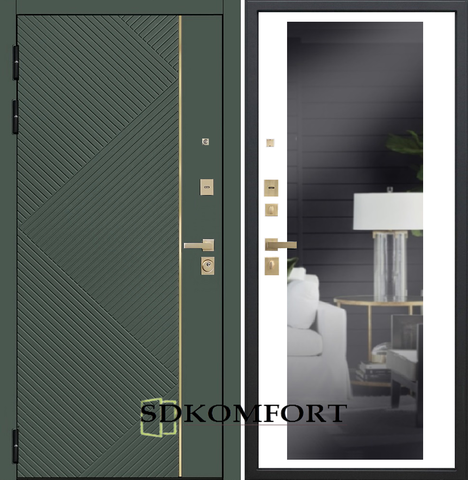 Белый матовый-золото