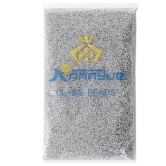 
          Бисер Alingar размер №12 вес 450 гр., серый перламутровый, непрозрачный, пакет