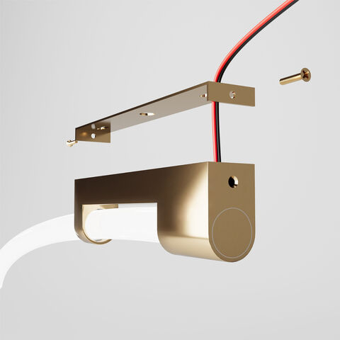 Накладные крепления для круглого гибкого неона Elektrostandard Full light FL 28160 латунь