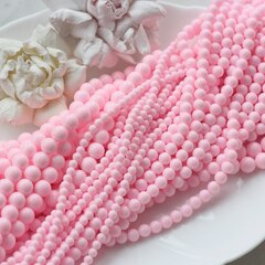 Майорка зефирно-розовая 8 мм, 1 нить, МА210