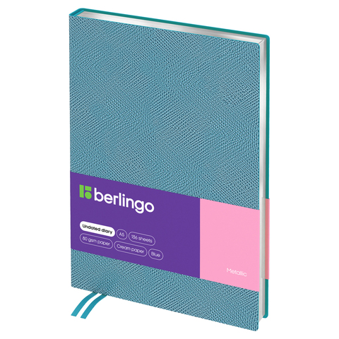 Ежедневник недатированный, А5, 136л., кожзам, Berlingo 