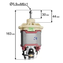 Двигатель эл. переменного тока DDE ET650 резьба М6 правая (2AG90017R) (910-591-23)