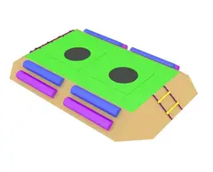 Батут "TWISTER JUMP" двухсекционный (476х333х42 см)