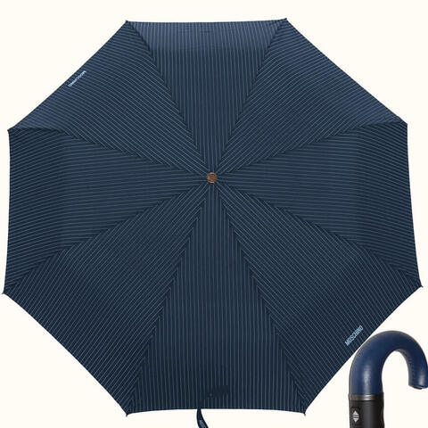 Купить онлайн Зонт складной Moschino 8509-2 Pinstripe Topless в магазине Зонтофф.