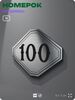 Номерок на дверь квартиры 100, для кабинета, офиса, шильдик 9 х 7 см, брашированная сталь, Айдентика Технолоджи