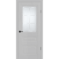 Купить Межкомнатная дверь экошпон Profilo Porte PSC-39 агат остеклённая