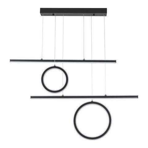 359183 OVER NT23 000 черный Светильник подвесной диммируемый, в комплекте пульт ДУ IP20 LED 4000К 116W 220V ONDO