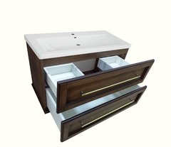 Тумба MISTY Винтаж - 70 подвесная с 2 ящ. дуб c умывальником