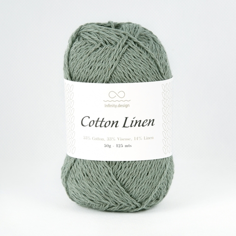 Пряжа Infinity Cotton Linen 8561 зеленый мох