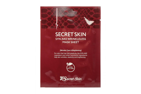 Маска для лица тканевая со змеиным ядом Secret Skin Syn-Ake Wrinkleless Mask Sheet