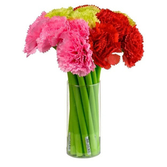 Ручка шариковая, Basir, синие чернила, гибкая, серия "Гвоздика", в форме цветка, 16 шт