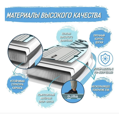 SUP-доска DAMA Adventure Series LIGHT BLUE, 2-х слойный, 320x81x15 см AS-2 ( размер 350*84*15см )