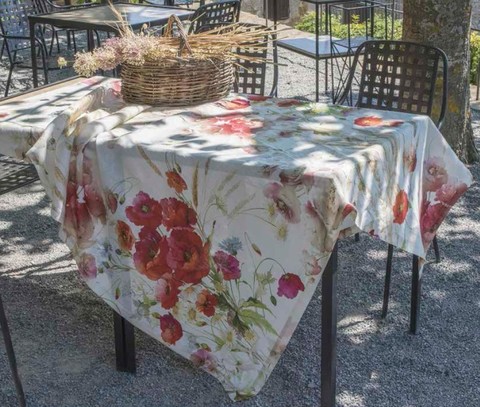 Скатерть 175 Tessitura Toscana Telerie Coquelicot
