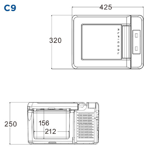 Компрессорный автохолодильник ALPICOOL C9 (9 л.) 12-24В