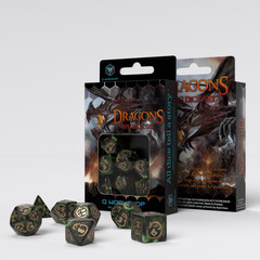 Dragons Bottle green & gold (Nephrite) Dice Set
