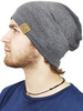 Картинка шапка-бини Skully Wear Hip Hop Casual Loose Men Knitted Pullover Hat dark grey - 2