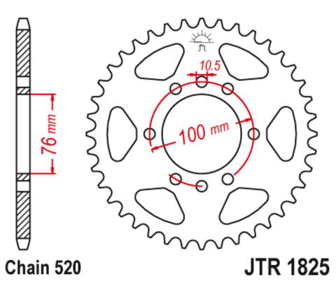 Звезда ведомая JTR1825 48