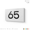 Табличка с номером 65 на дверь квартиры, для офиса, кабинета, аудитории, склада, белая 120х70 мм, Айдентика Технолоджи