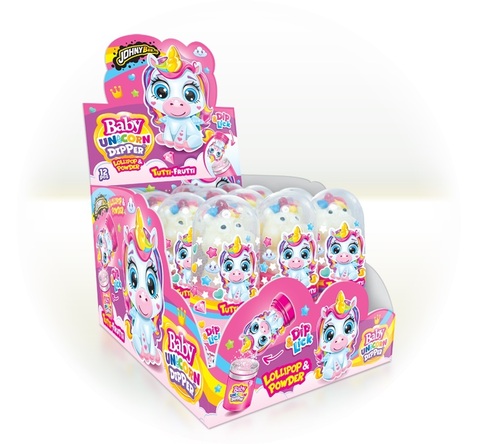 Леденец Dip'n'Lick Единорожка Johny Bee (Baby Unicorn Dipper) 40гр