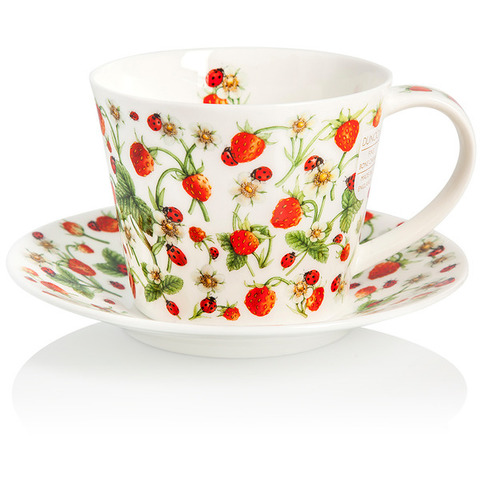 Чашка чайная с блюдцем Dunoon Земляника Айлей 350мл
