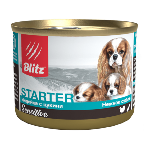Blitz Sensitive Starter Консервы для щенков, беременных и кормящих сук, суфле (Банка)