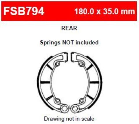 FSB794 Тормозные колодки барабанные MOTO, коробка 2 шт