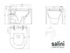 Salini 240121KMRF Унитаз Gemelli с крышкой из материала S-Stone S-Stone, матовый/внутренняя керамическая основа, RAL полностью