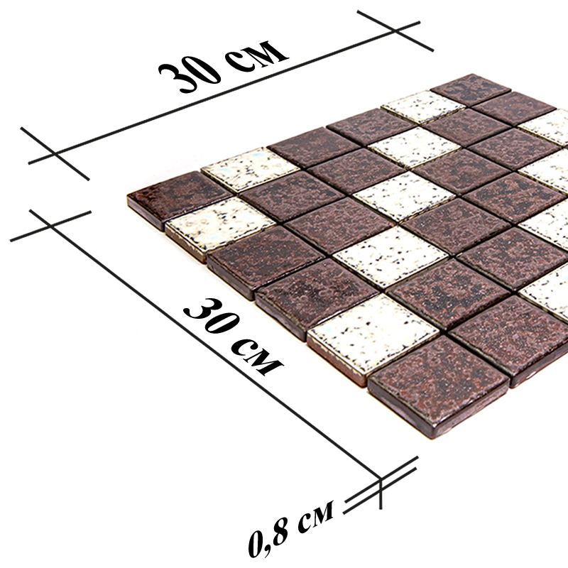 Rust-24-4 Испанская мозаика керамика Gaudi Rustico коричневый квадрат