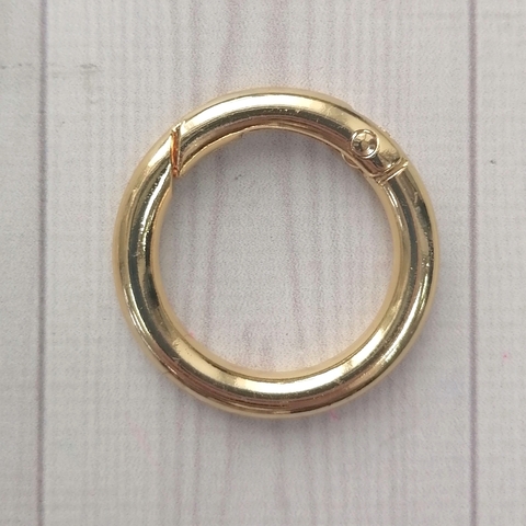 Кольцо-карабин, d=20/28 мм, толщина - 4 мм, золото