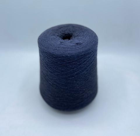 Бобинная пряжа (пр.Италия),1500м/100гр, 80%шерсть, 20%полиамид, цвет- Темный,пыльно-синий, арт.31597