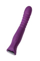 Фиолетовый гибкий вибратор Lupin с ребрышками - 22 см. - 