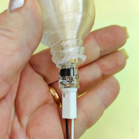 Комплекты для создания светильников и цветов/плафон D4см, цвет белый матовый/патрон G4/светодиодная лампочка 3Вт (по 5 комплектов)