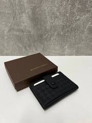 Кожаный чехол для кредитных карт Bottega Veneta черный