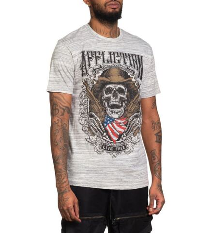 Affliction | Футболка мужская Smoking Barrels Tee A26338 справа