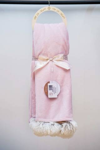 Плед 220х240 Sofi De MarkO Fluffy ball пудра